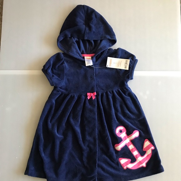NWT GYMBOREE Hooded Beach Swim Cover Up Terry - Picture 1 of 6